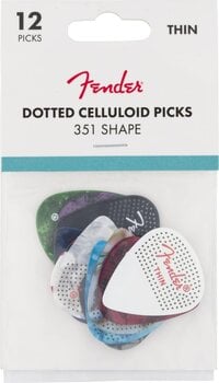 Pick Fender 351 Dotted Celluloid Picks 12-Pack Thin Pick - 2