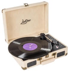 Tragbare Plattenspieler Latone RetroCase Creamy White Tragbare Plattenspieler - 1