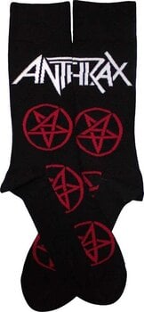 Kojinės Anthrax Pentathrax Pattern Unisex Ankle Socks Black 40 - 45 - 2