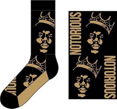 Calzini Notorious B.I.G. Calzini Gold Crown Black & Gold 40-45 - 3