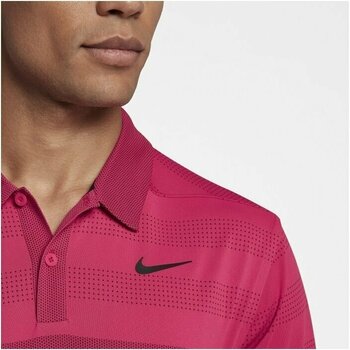 Риза за поло Nike Zonal Cooling Striped Mens Polo Shirt Rush Pink/Black XL - 2