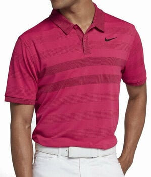 Chemise polo Nike Zonal Cooling Striped Polo Golf Homme Rush Pink/Black XL - 3