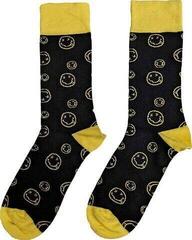 Sokken Nirvana Outline Happy Faces Black - 1