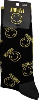 Calzini Nirvana Yellow Happy Face Pattern Black 39-45 Calzini - 2