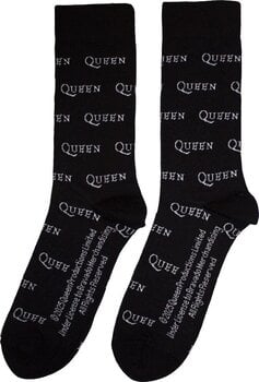 Socken Queen Socken Logo Repeat Mono Black 39-45 - 2