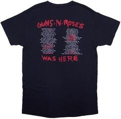 T-Shirt Guns N' Roses Was Here Unisex Short Sleeve T-Shirt/Navy Blue/Short - 1