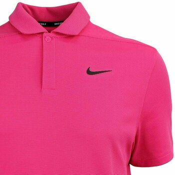 Poloshirt Nike AeroReact Victory Stripe Mens Polo Shirt Rush Pink/Black XL - 3