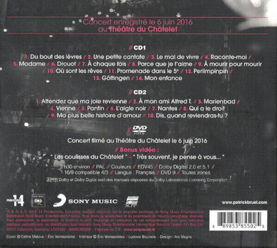 Muusika CD Patrick Bruel - Bruel Barbara - Le Châtelet (2 CD + DVD) - 3