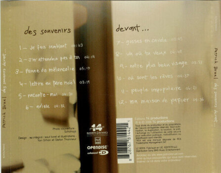 CD musique Patrick Bruel - Des Souvenirs Devant... (CD) - 3
