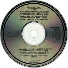 Music CD Francis Cabrel - 77/87 (CD) - 1