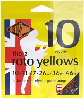 Струни за електрическа китара Rotosound R10-2 2-Pack Струни за електрическа китара - 2