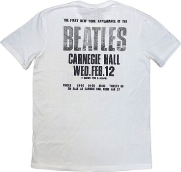 Tricou The Beatles Tour '64 Carnegie Hall White S Tricou - 2