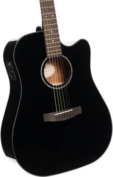 Електро-акустична китара Дреднаут Cort EARTH 60CE Black Gloss Електро-акустична китара Дреднаут - 3