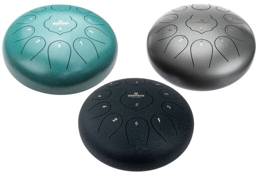 Tongue Drum Shamann 12" 11 Notes D Major Silver Tongue Drum - 7