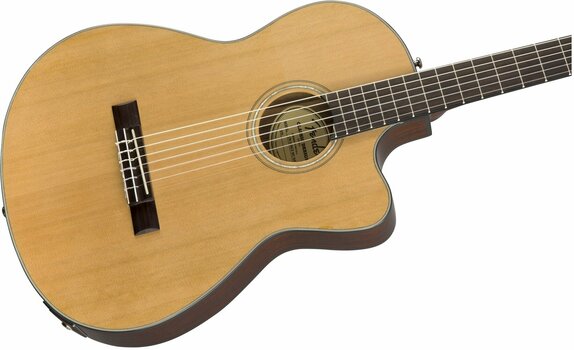 Guitarra clássica com pré-amplificador Fender CN-140SCE WN 4/4 Natural - 7
