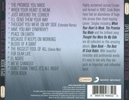 Hudobné CD Cock Robin - Open Book (The Best Of Cock Robin) - 3