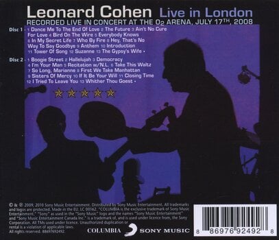 CD muzica Leonard Cohen - Live In London (2 CD) - 3