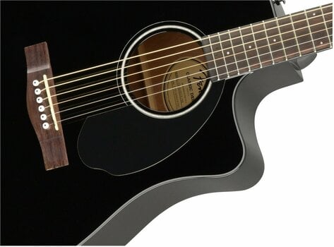 Elektroakustická gitara Dreadnought Fender CD-60SCE Čierna - 7