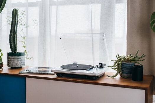 Gramofon Audio-Technica AT-LP70xBT White Silver Gramofon - 16