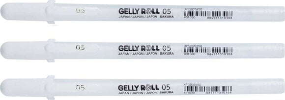 Stilou desen tehnic Sakura Gelly Pix tehnic White 0,5 mm 3 buc. - 2
