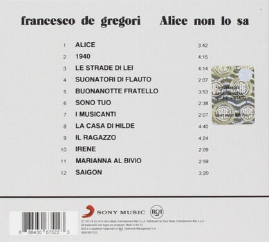 Music CD Francesco De Gregori - Alice Non Lo Sa (Digipak) (CD) - 2
