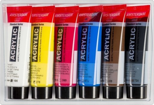 Боя за стъкло Amsterdam Relief Комплект цветове за стъкло Primary 6 x 20 ml - 3