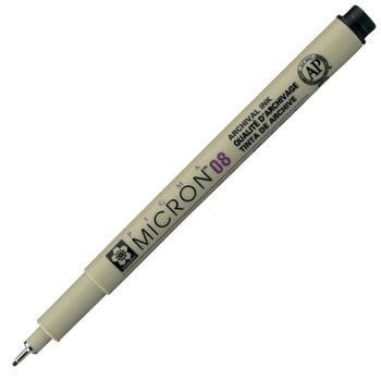 Tuschezeichner Sakura Pigma Micron 08 Technischer Stift Black 0,5 mm 1 stk - 3