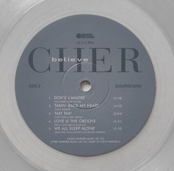 LP ploča Cher - Believe (Clear, Blue Sea, Blue Light Coloured) (Deluxe Edition) (Limited Edition) (Remastered) (3 LP) - 5