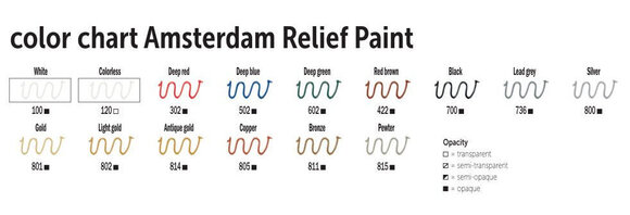 Glass Paint Amsterdam Relief Glass Paint Reddish Brown 20 ml 1 pc - 6