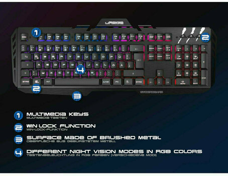 Клавиатура за компютър Hama uRage Cyberboard Premium 113755 - 17