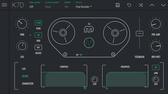 Software Plug-In FX-processor Imaginando K7D - Tape Delay (Digitalt produkt) - 2
