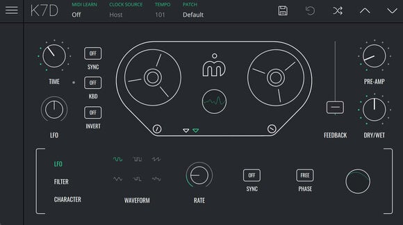 Software Plug-In FX-processor Imaginando K7D - Tape Delay (Digitalt produkt) - 3
