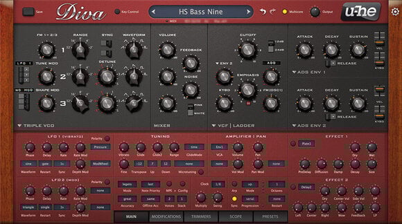 Software de estúdio de instrumentos VST u-he Software Diva Tom Wolfe Bundle (Produto digital) - 2