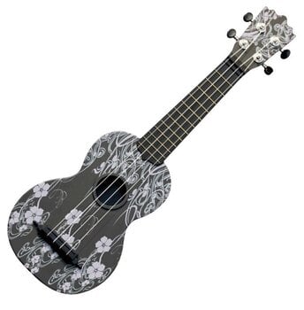 Soprano ukulele Pasadena WU-21F7-BK SET Floral Black Soprano ukulele - 2