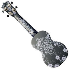 Ukulele soprano Pasadena WU-21F7-BK SET Floral Black Ukulele soprano - 2
