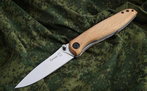 Cuchillo plegable táctico Kizlyar NSK Kunitca Wood - 2