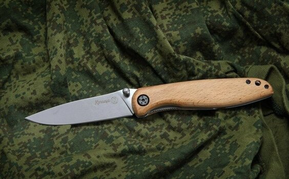 Tactical Folding Knife Kizlyar NSK Kunitca Wood - 4