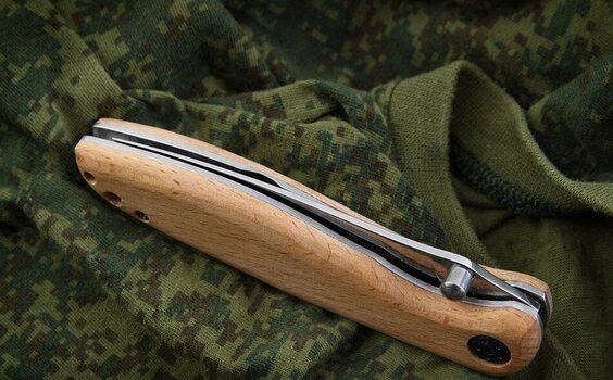 Cuchillo plegable táctico Kizlyar NSK Kunitca Wood - 5