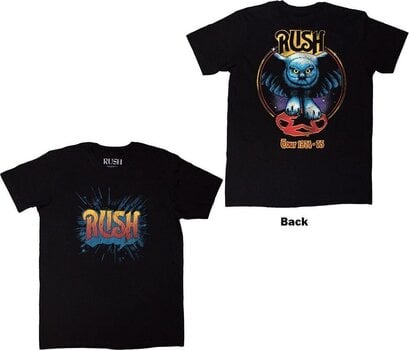 T-shirt Rush T-shirt Tour 74-75 Unisex Black 2XL - 3