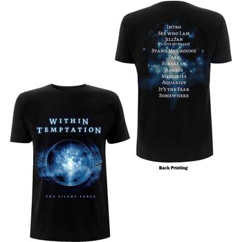 T-shirt Within Temptation T-shirt Silent Force Tracks Unisex Black S - 3