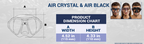 Маска за плуване Cressi Air Crystal/Black Blue - 2