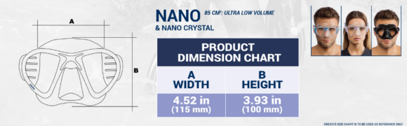 Maska do nurkowania Cressi Nano Crystal/Blue - 2