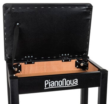 Дрвена столица за клавир Pianonova Bookcase Дрвена столица за клавир Black - 4
