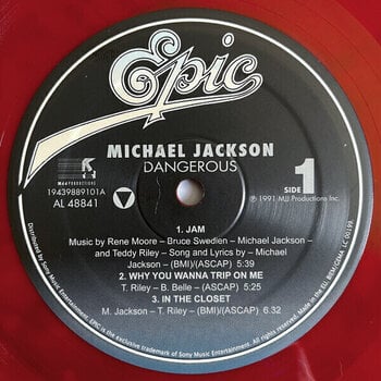 Vinylplate Michael Jackson Dangerous (Red Blacksmoke Coloured) (2 LP) - 12