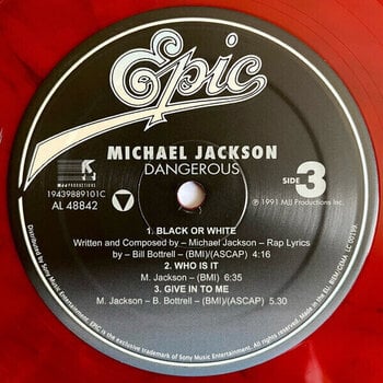 Vinylplate Michael Jackson Dangerous (Red Blacksmoke Coloured) (2 LP) - 14