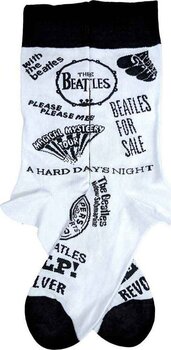 Socks The Beatles Albums Monochrome White 40-45 Socks - 2