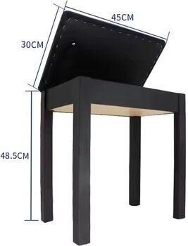 Дървена табуретка за пиано Pianonova Bookcase Дървена табуретка за пиано White - 8