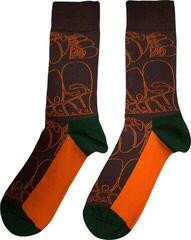 Socks The Beatles Socks Rubber Soul Text Outlines Repeat Brown 40-45 - 1