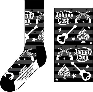 Ponožky Johnny Cash Ponožky Guitars 'n Guns Black, White & Grey 40-45 - 3