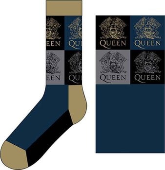 Čarape Queen Čarape Crest Blocks Navy Blue 40-45 - 4